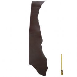 Cuir Vachette tannage végétal épais 3 mm marron foncé