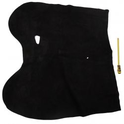 PROMO Peau de cuir 2nd choix Vachette Noire finition Velours