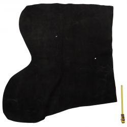PROMO Peau de cuir 2nd choix Vachette Noire finition Velours