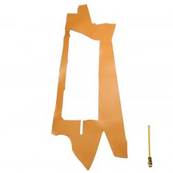 Grand morceau Vachette tannage végétal ép. 3mm marron