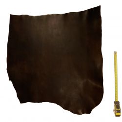 Collet Vachette ép. 3mm tannage végétal marron foncé