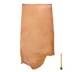 Demi-croupon épais 3,4 mm Vachette Tannage végétal Naturel 2nd choix