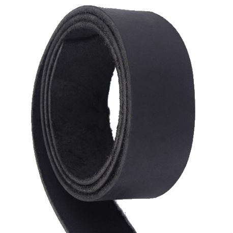 Lanière de Vachette Tannage Végétal Noir