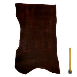 Demi Collet ép. 3,2 mm tannage végétal Vachette Marron foncé