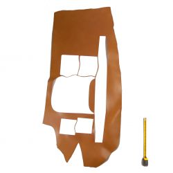 Grande chute entière croupon cuir ép. 2mm tannage végétal Vachette Marron