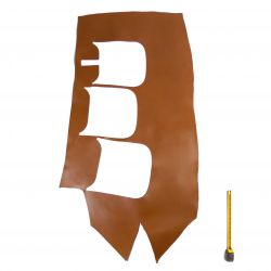 Grande chute entière croupon cuir ép. 2mm tannage végétal Vachette Marron