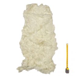 Peau de chèvre à poils longs Blanc