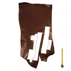 Grande chute entière croupon cuir ép. 2mm tannage végétal Vachette Marron foncé
