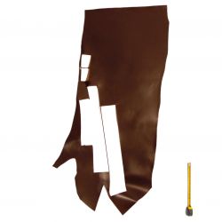 Grande chute entière croupon cuir ép. 2mm tannage végétal Vachette Marron foncé