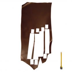 Grande chute entière croupon cuir ép. 2mm tannage végétal Vachette Marron foncé