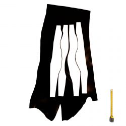 Grande chute entière croupon cuir ép. 2mm tannage végétal Vachette noire