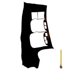Grande chute entière croupon cuir ép. 2mm tannage végétal Vachette noire