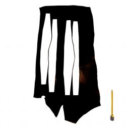Grande chute entière croupon cuir ép. 2mm tannage végétal Vachette noire