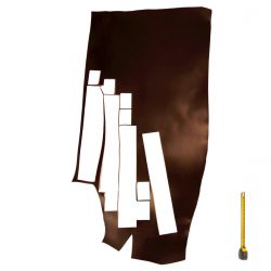 Grande chute entière croupon cuir ép. 2mm tannage végétal Vachette Marron foncé