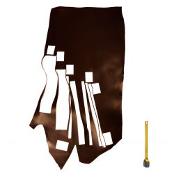 Grande chute entière croupon cuir ép. 2mm tannage végétal Vachette Marron foncé