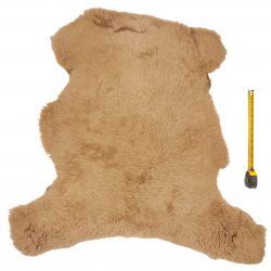 Peau entière de Mouton à poils longs Marron
