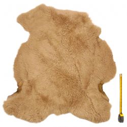 Peau entière de Mouton à poils longs Marron