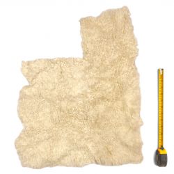 Peau de chèvre à poils longs Blanc