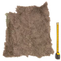 Peau de chèvre à poils longs Gris
