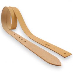 Bande de ceinture en cuir de Vachette Tannage Végétal Naturel - Lg 132 cm