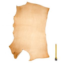 Collet entier Vachette ép. 4 mm tannage végétal Naturel imprimé Croco