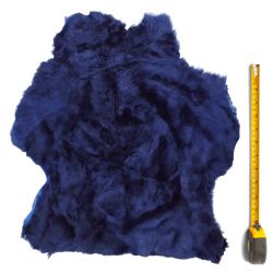 Peau de Mouton à poils Bleu