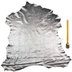Peau entière d'Agneau Gris métallisé