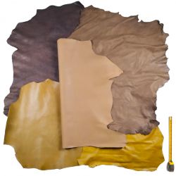 1 m² de peaux de Chèvre coloris Marron