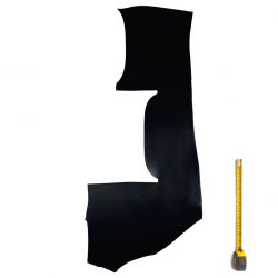 Cuir tannage végétal Vachette ép. 2 mm Noir