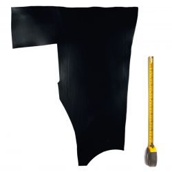 Cuir tannage végétal Vachette ép. 2 mm Noir