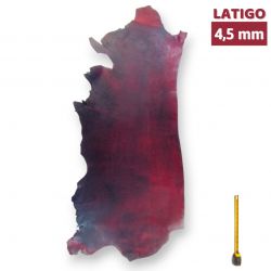 Bande entière LATIGO cuir Vachette ép. 4,5mm Grade B coloris Bordeaux