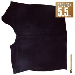 Croupon entier Harness épais 5,5 mm cuir Vachette Noir