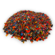 1 kg granulés de cuir idéal rembourrage coussin sac de frappe Upcycling multicolores
