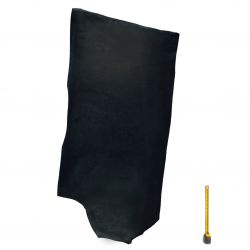 Croupon épais 5 mm cuir Harness tannage végétal Vachette Noir