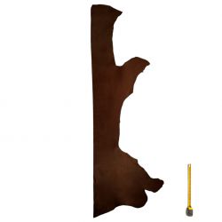 Peau de Veau ép. 2 mm cuir Marron Chocolat -Tanneries HAAS