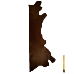 Peau de Veau ép. 2 mm cuir Marron Chocolat -Tanneries HAAS