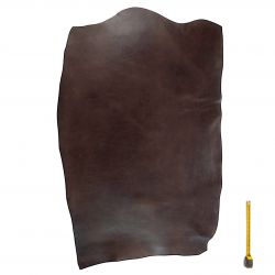 Cuir épais Vachette 4mm Tannage Végétal cuir coloris Marron foncé