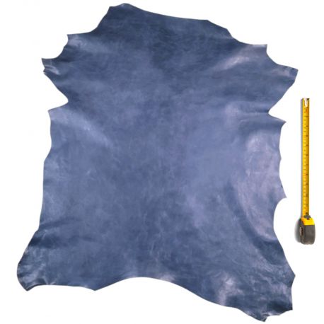 Peau entière de Chèvre cuir Bleu