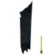Cuir épais Vachette 3,4 mm tannage végétal peau Noire