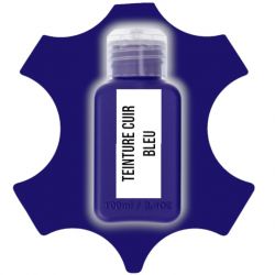 Teinture pour cuir coloris BLEU - 100 ml - Leather dye