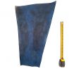 Cuir tannage végétal Vachette ép. 2mm Bleu antique patiné main