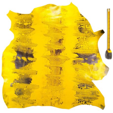 Peau entière de Chèvre cuir Jaune Antic