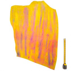 Cuir tannage végétal Vachette 2mm Jaune antique patiné main