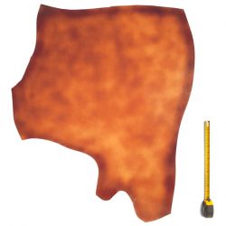 Cuir tannage végétal Vachette ép. 2mm Marron antique patiné main