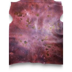 Peau entière de Chèvre cuir Violet patiné main