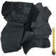 1 kg grands morceaux cuir Veau grainé Noir