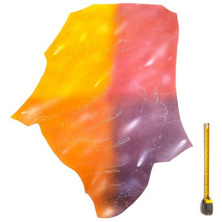 Cuir tannage végétal Vachette ép. 2mm Orange antique patiné main