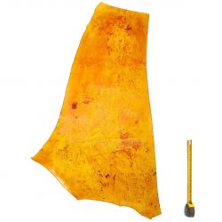 Cuir tannage végétal Vachette 2mm Jaune antique patiné main