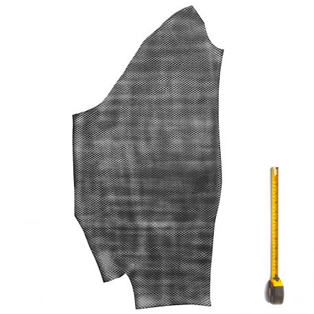 Cuir tannage végétal Vachette 2mm Noir antique patiné main