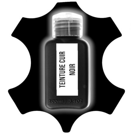 Teinture pour cuir coloris NOIR - 100 ml - Leather dye